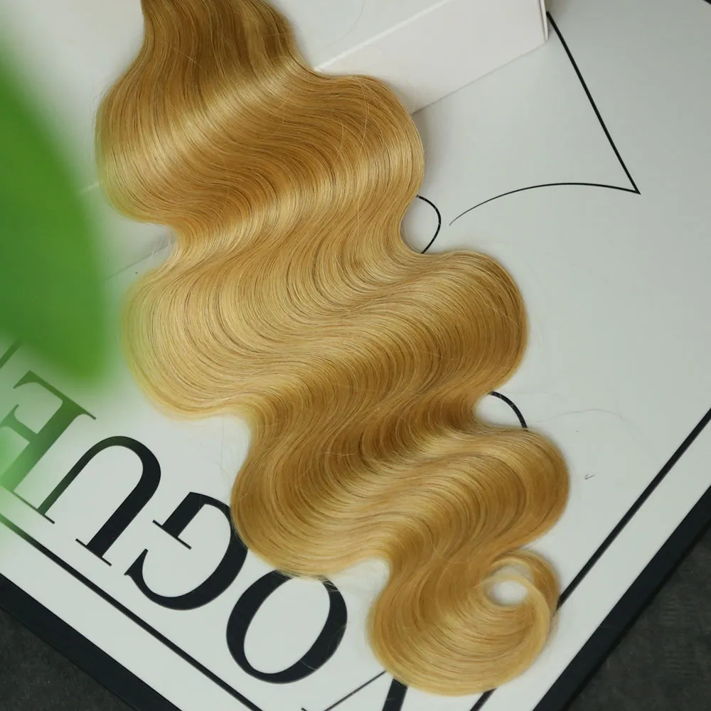 #27 Honey Blonde Body Wave Bulk Human Braiding Hair - Image 4