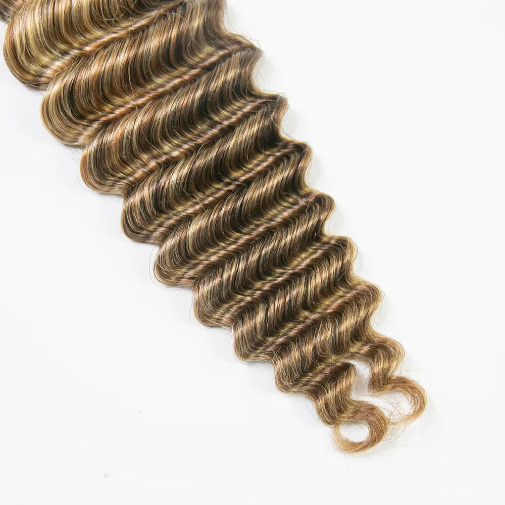 #4/27/30/613 Mix Color Blend Deep Wave Human Braiding Hair - Image 7