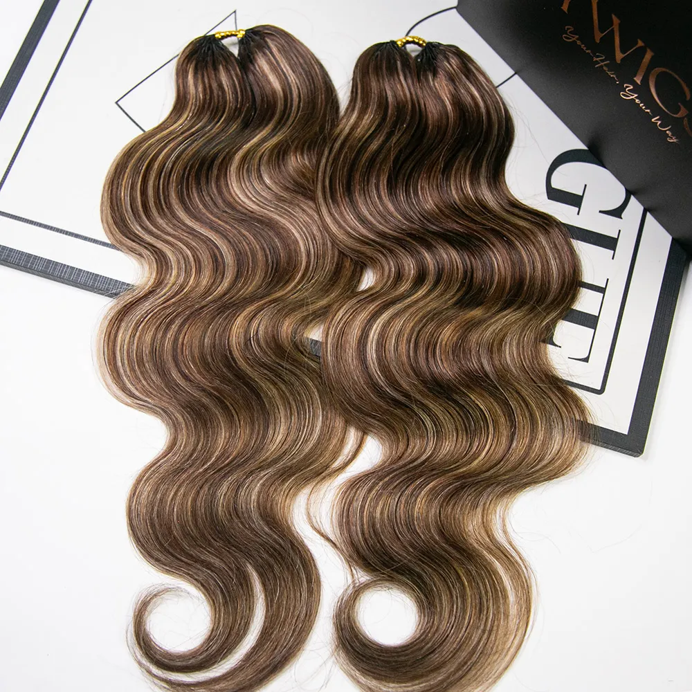 #4/27/30 Mix Color Blend Body Wave Human Crochet Hair - Image 3