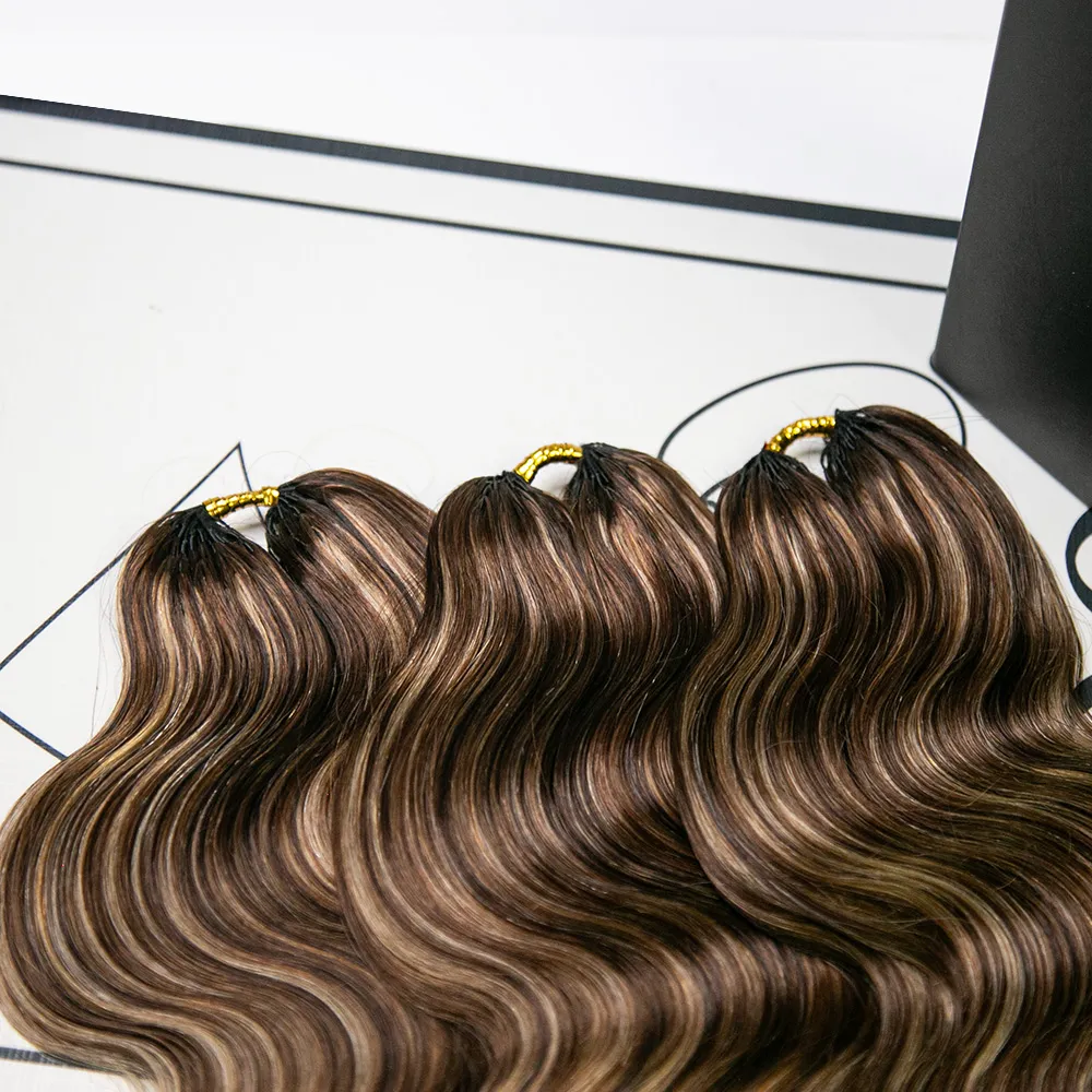 #4/27/30 Mix Color Blend Body Wave Human Crochet Hair - Image 5