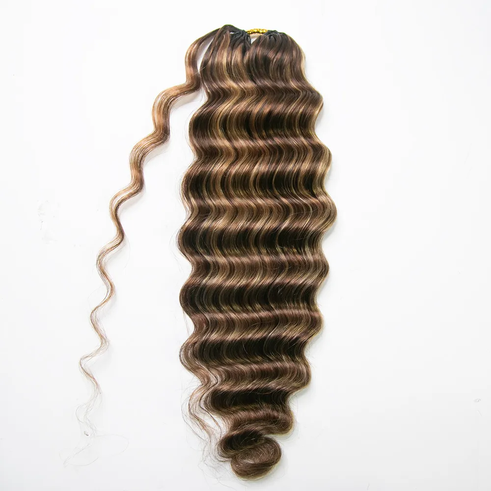 #4/27/30 Mix Color Blend Loose Deep Wave Human Crochet Hair - Image 8