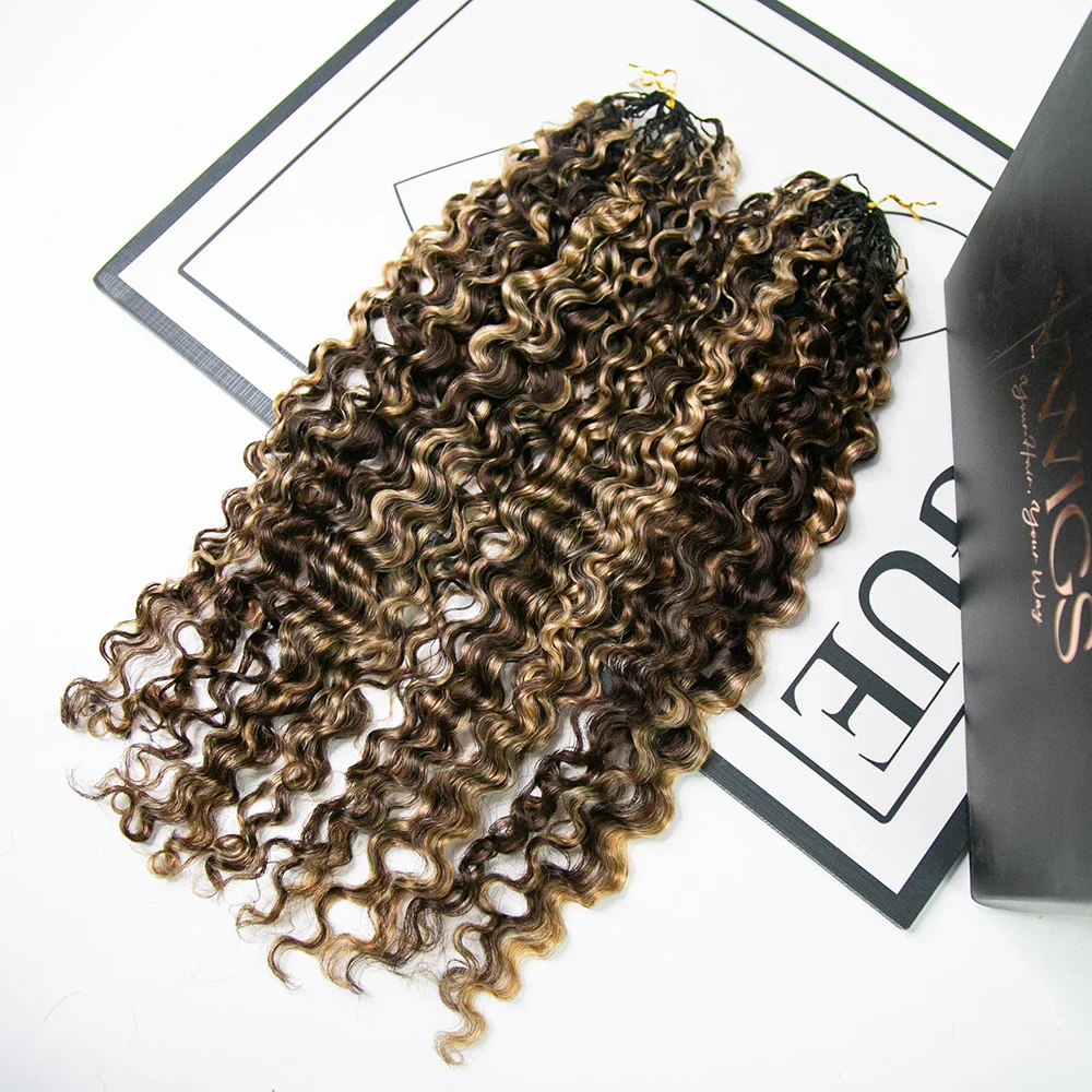 #4/27 Mix Color Blend Water Deep Wave Human Crochet Hair - Image 4