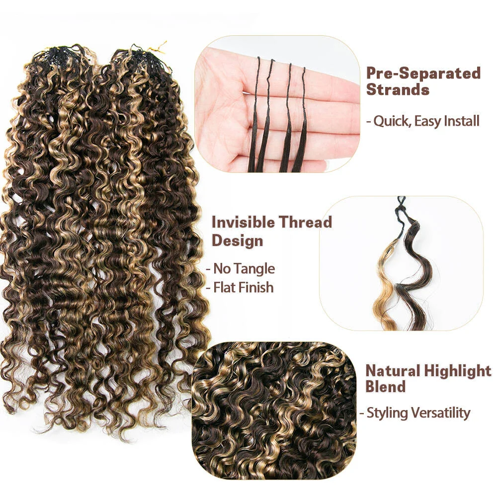 #4/27 Mix Color Blend Water Deep Wave Human Crochet Hair - Image 5