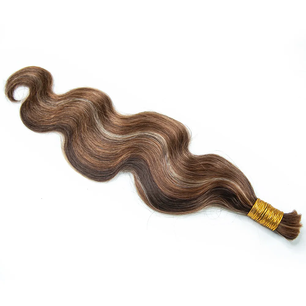 #4/#30/#613 Mix Color Blend Body Wave Bulk Human Braiding Hair - Image 10