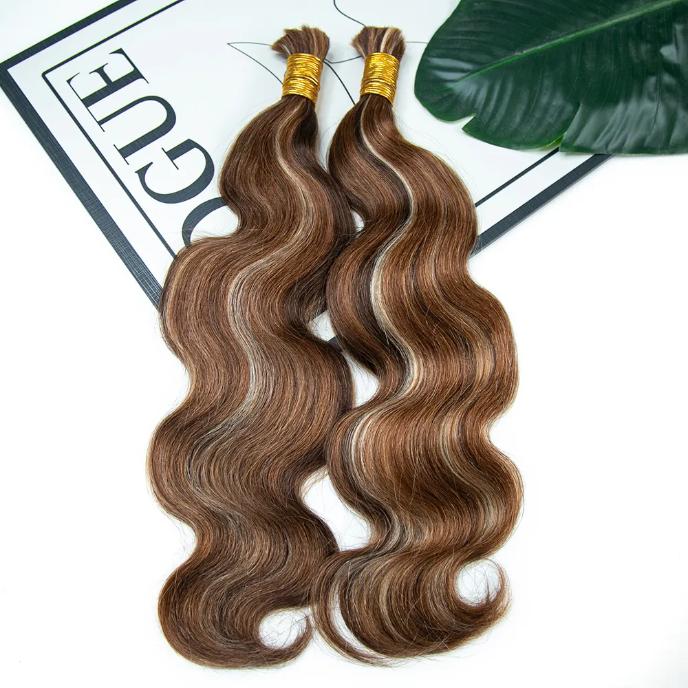 #4/#30/#613 Mix Color Blend Body Wave Bulk Human Braiding Hair - Image 2