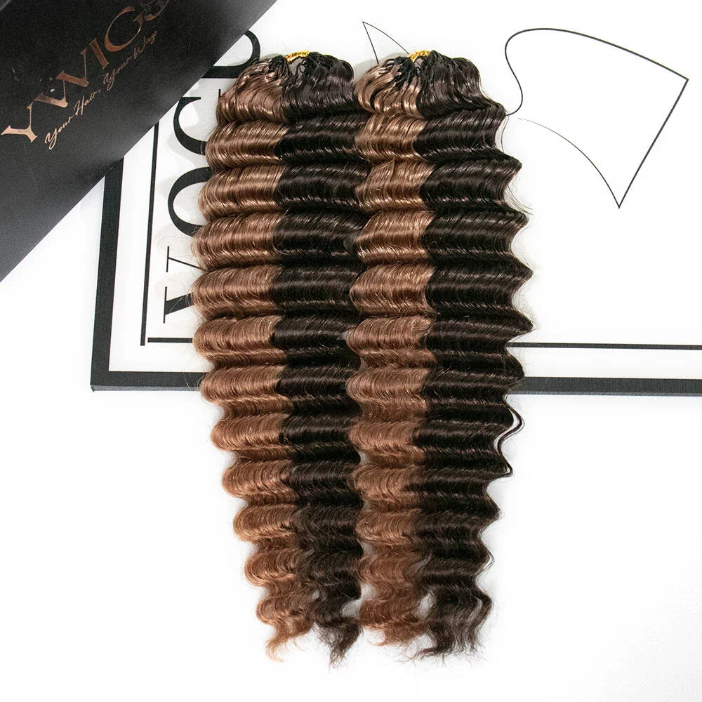 #4/#30 Mix Color Blend Deep Wave Crochet Human Hair