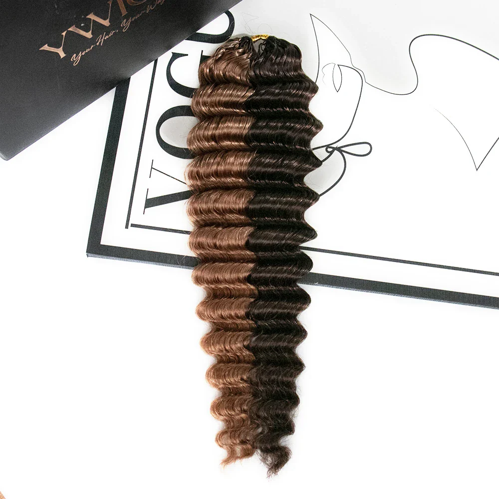 #4/#30 Mix Color Blend Deep Wave Crochet Human Hair - Image 6