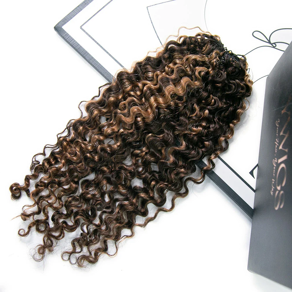 #4/30 Mix Color Blend Water Deep Wave Feather Crochet Hair - Image 10