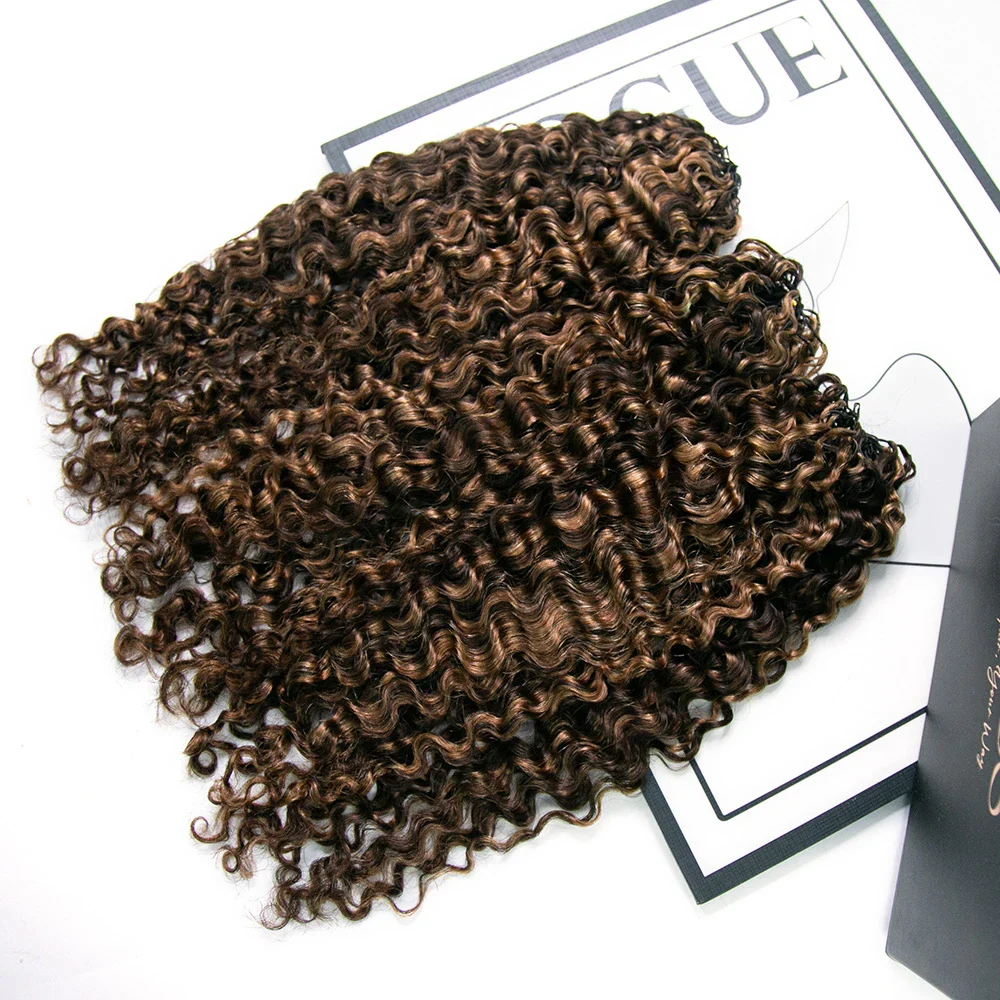 #4/30 Mix Color Blend Water Deep Wave Feather Crochet Hair - Image 3