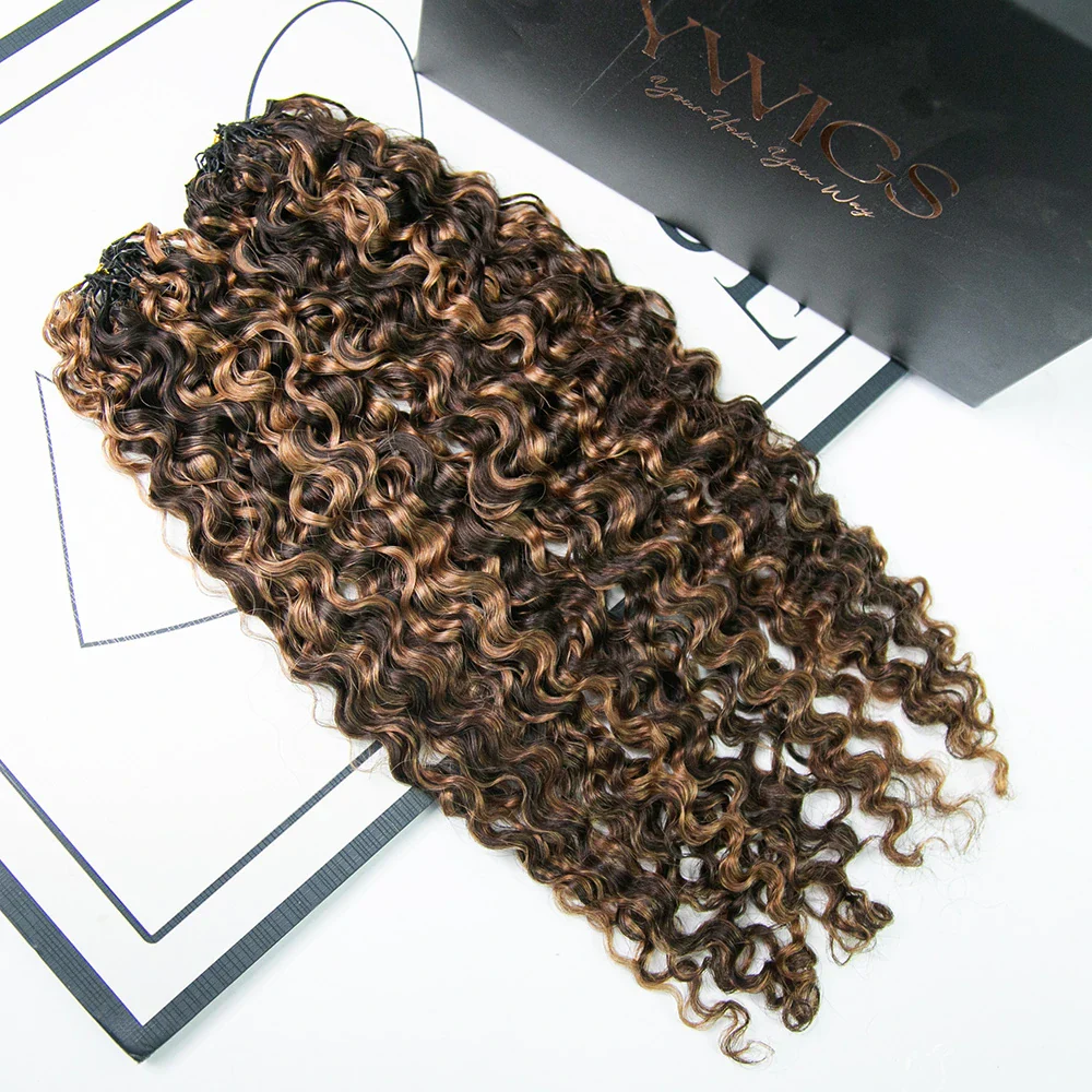 #4/30 Mix Color Blend Water Deep Wave Feather Crochet Hair - Image 6