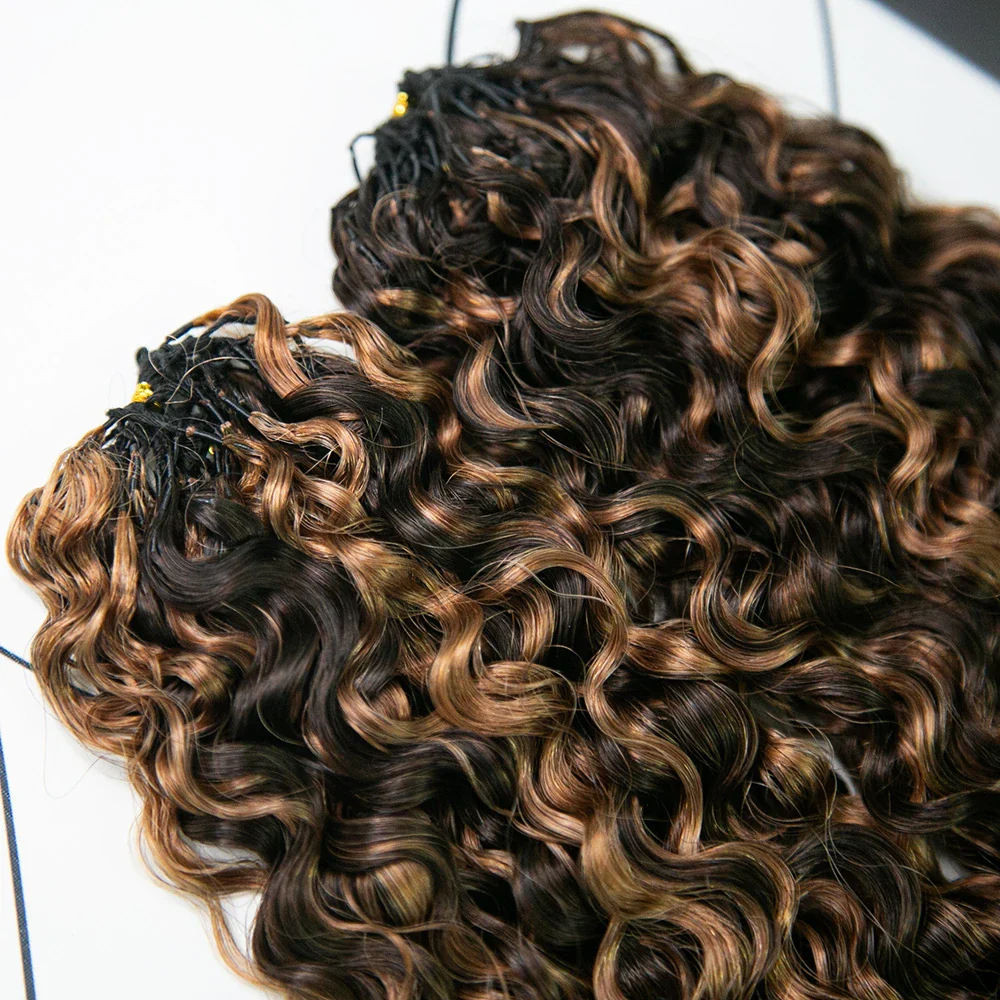 #4/30 Mix Color Blend Water Deep Wave Feather Crochet Hair - Image 7