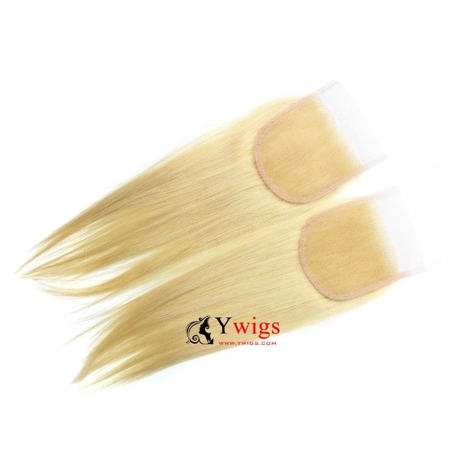 #613 Blonde Straight Brazilian Hair 4x4 Lace Closure LSP01-#613 - Image 4