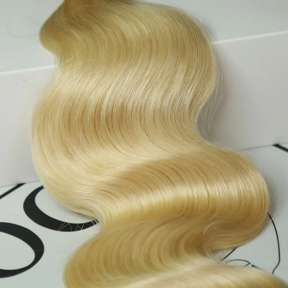 #613 Platinum Blonde Body Wave Bulk Human Braiding Hair - Image 3