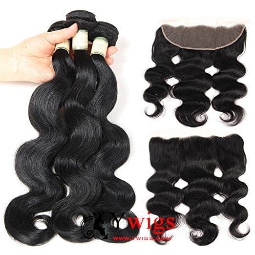 Body Wave Brazilian Hair Bundles with HD Lace 13x4 Lace Frontal PLB04 - Image 3