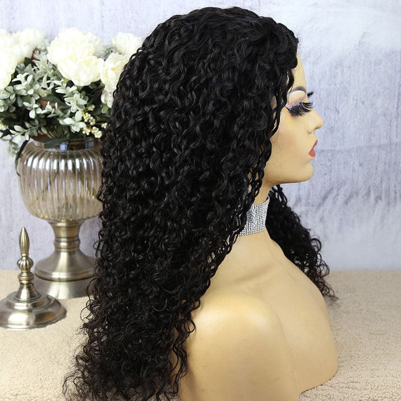 Brazilian Deep Curly Texture U Part Wigs AU05 - Image 5