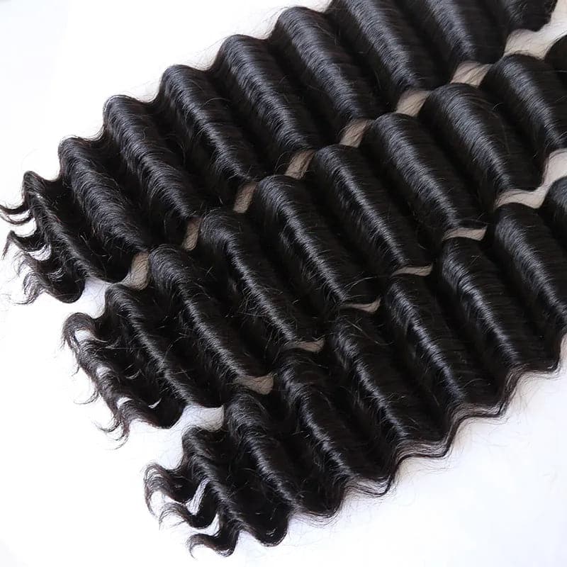 Double Drawn Burmese Deep Wave Human Braiding Hair - Image 7