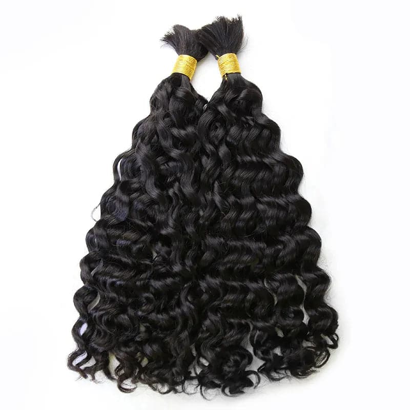 Double Drawn Burmese Natural Wave Human Braiding Hair - Image 4