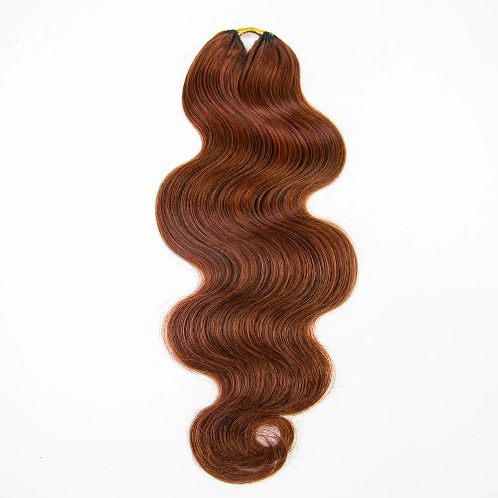 Copper Color Body Wave Feather Crochet Hair - Image 5