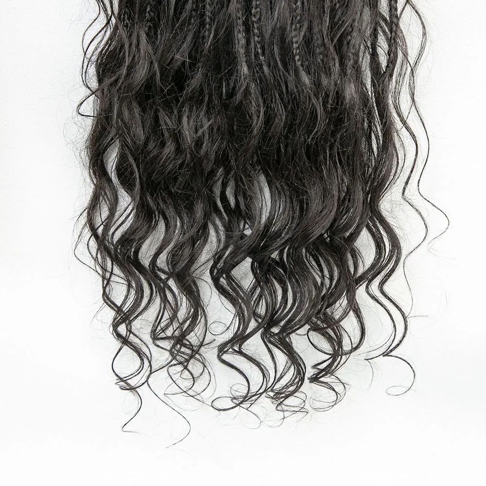 Crochet Mermaid Braids with Loose Wave Human Hair Curls - Image 7
