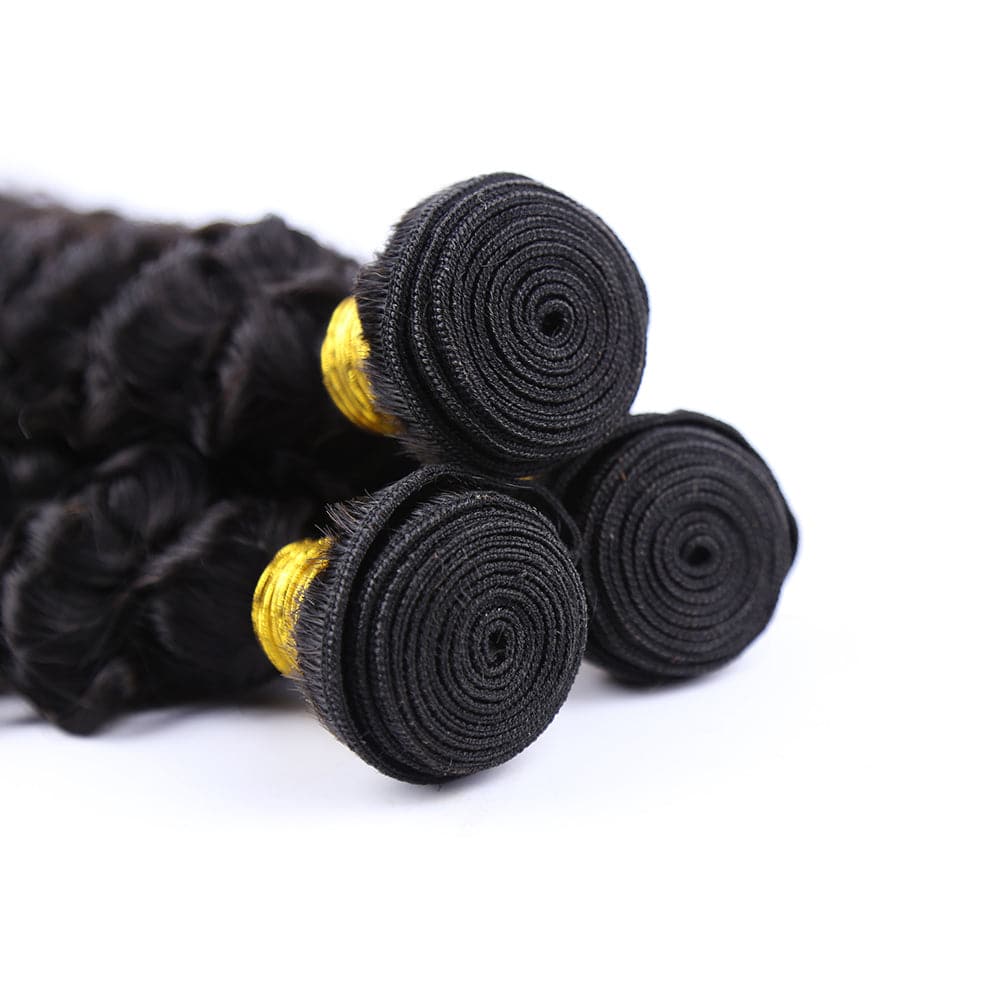 Deep Curly Human Hair Bundles Natural Color Cambodia Virgin Hair - Image 6
