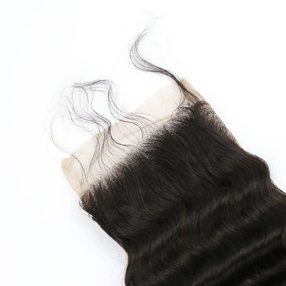 Natural Color Brazilian Hair Deep Wave 5x5 HD Lace Closure LSB05 - Image 3