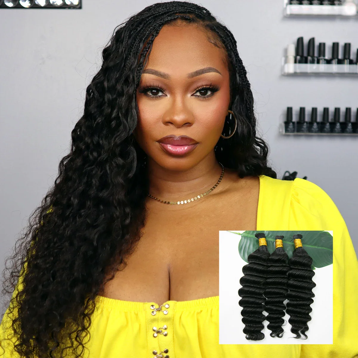 Deep Wave Bulk Hair Extensions for Braiding - Image 22