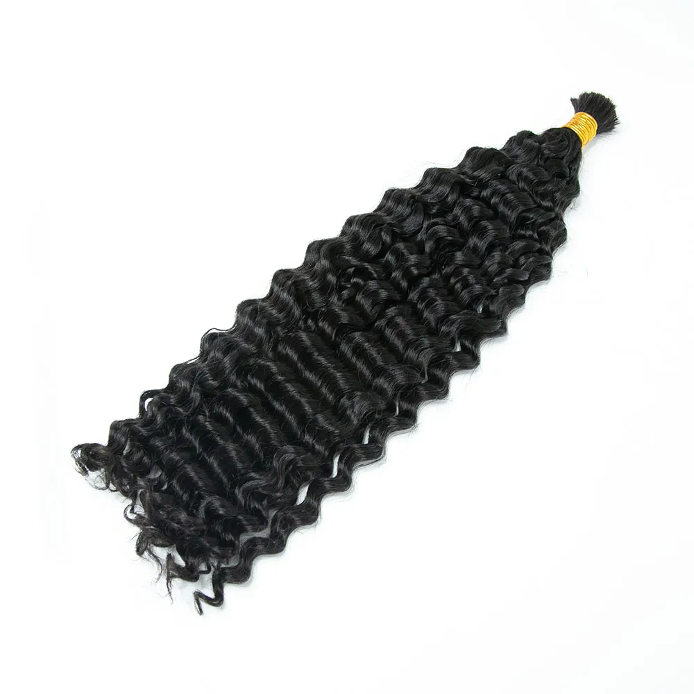 Double Drawn Burmese Deep Curly Human Braiding Hair - Image 6