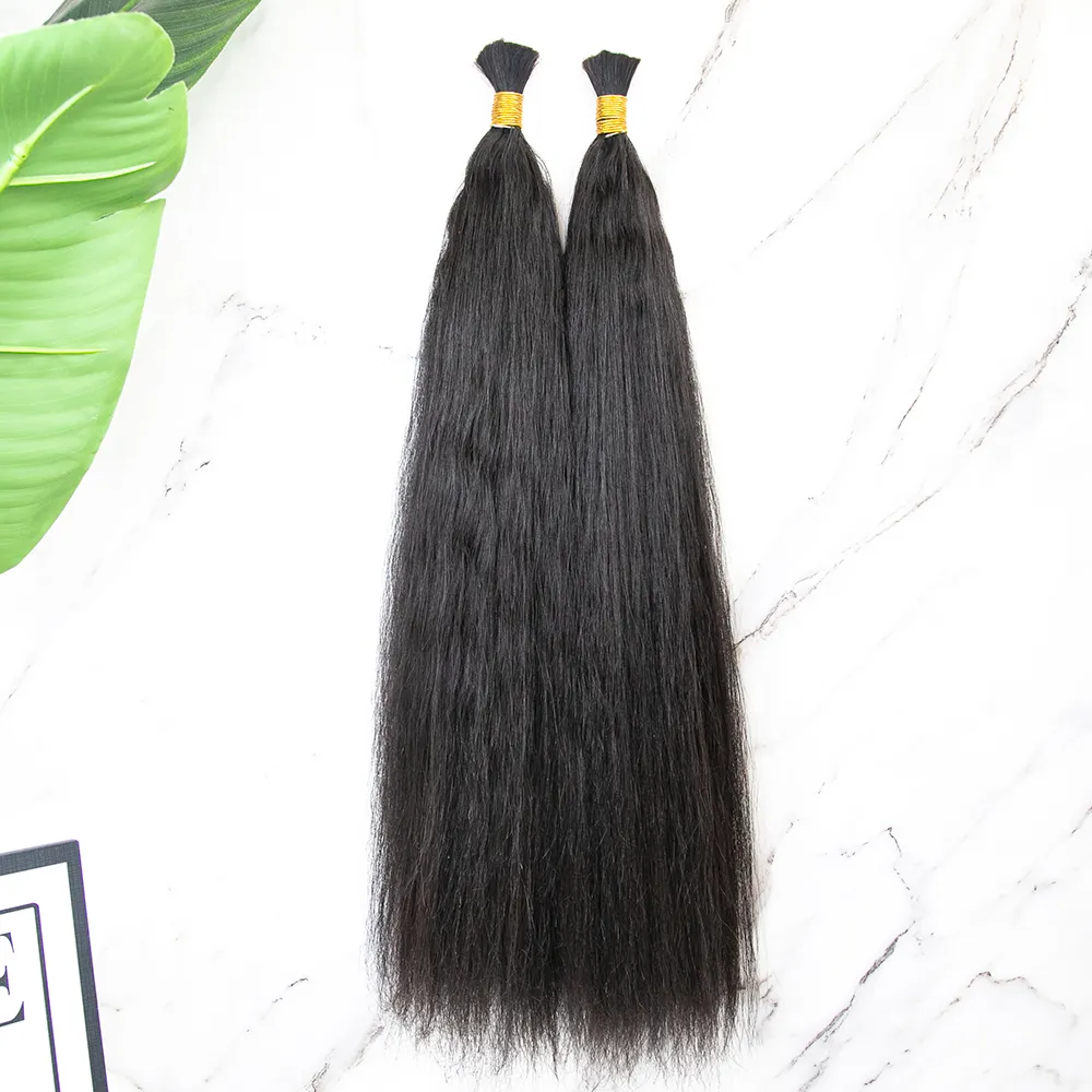 Double Drawn Burmese Wet and Wavy Human Braiding Hair - Image 7