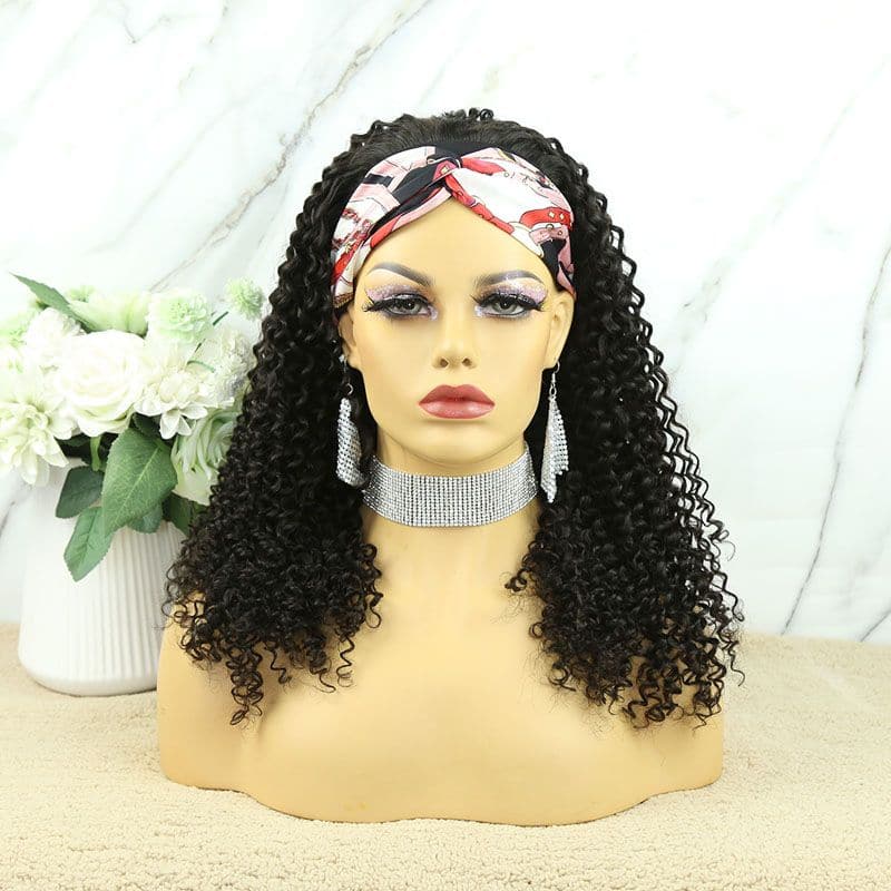 Ella Jerry Curly Human Hair Headband Wig - Image 3