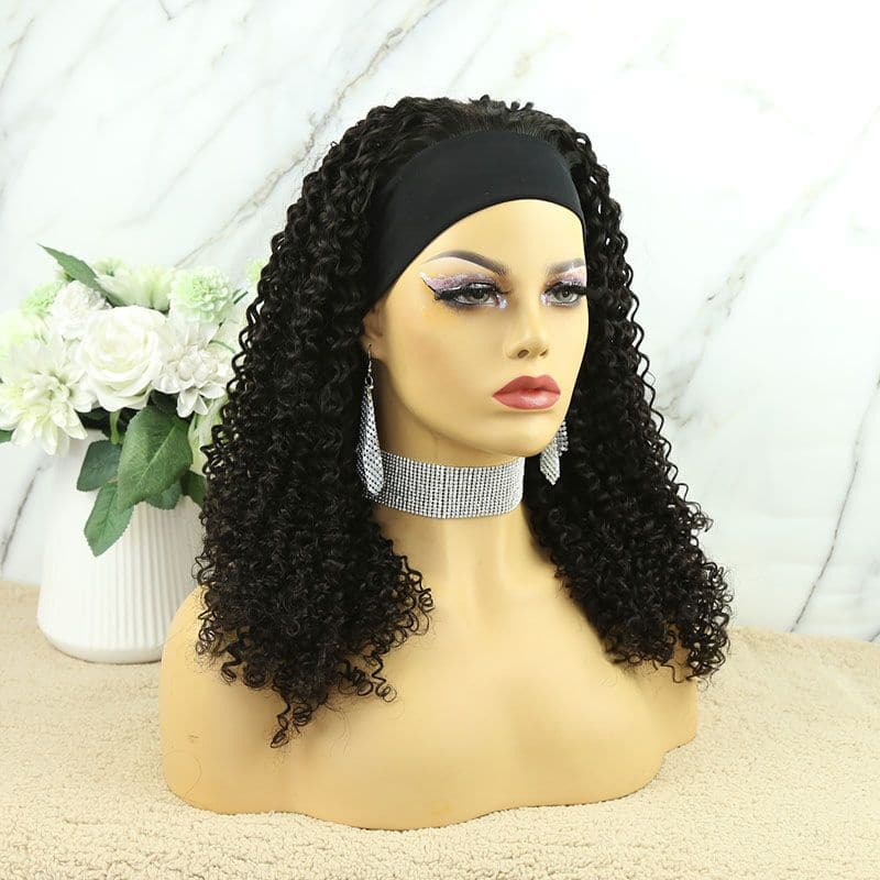 Ella Jerry Curly Human Hair Headband Wig - Image 7