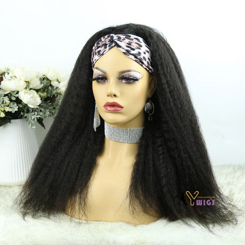 Gigi Kinky Straight Human Hair Headband Wig - Image 5