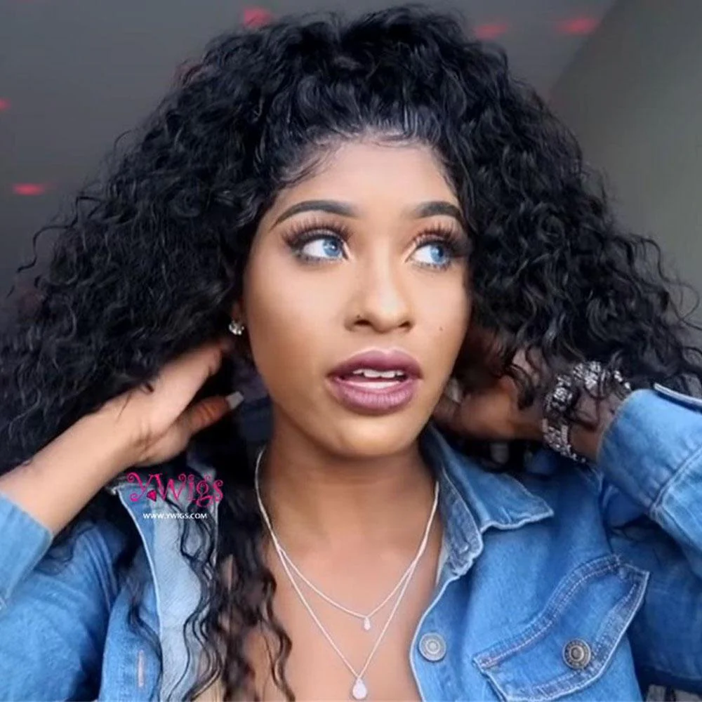 Loose Curly Human Hair 13 x 6 Lace Front Wigs AFB67 - Image 3