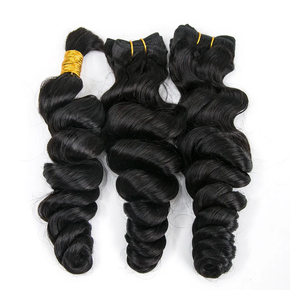 Half Braids Half Sew-in Deal Loose Wave Natural Color - Image 6