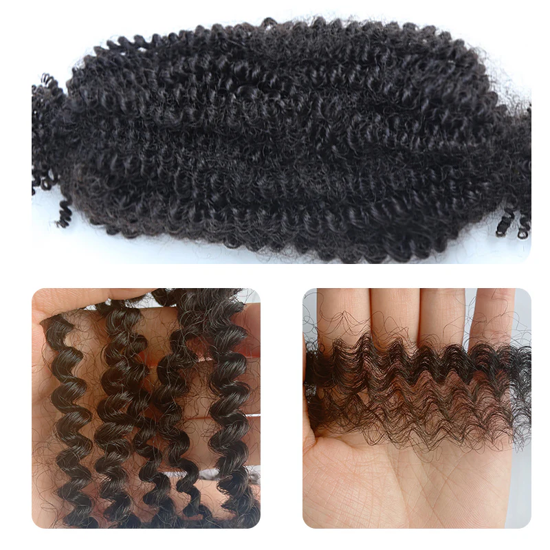 Human Hair Spring Twist Hair Extensions Natural Color - Image 10