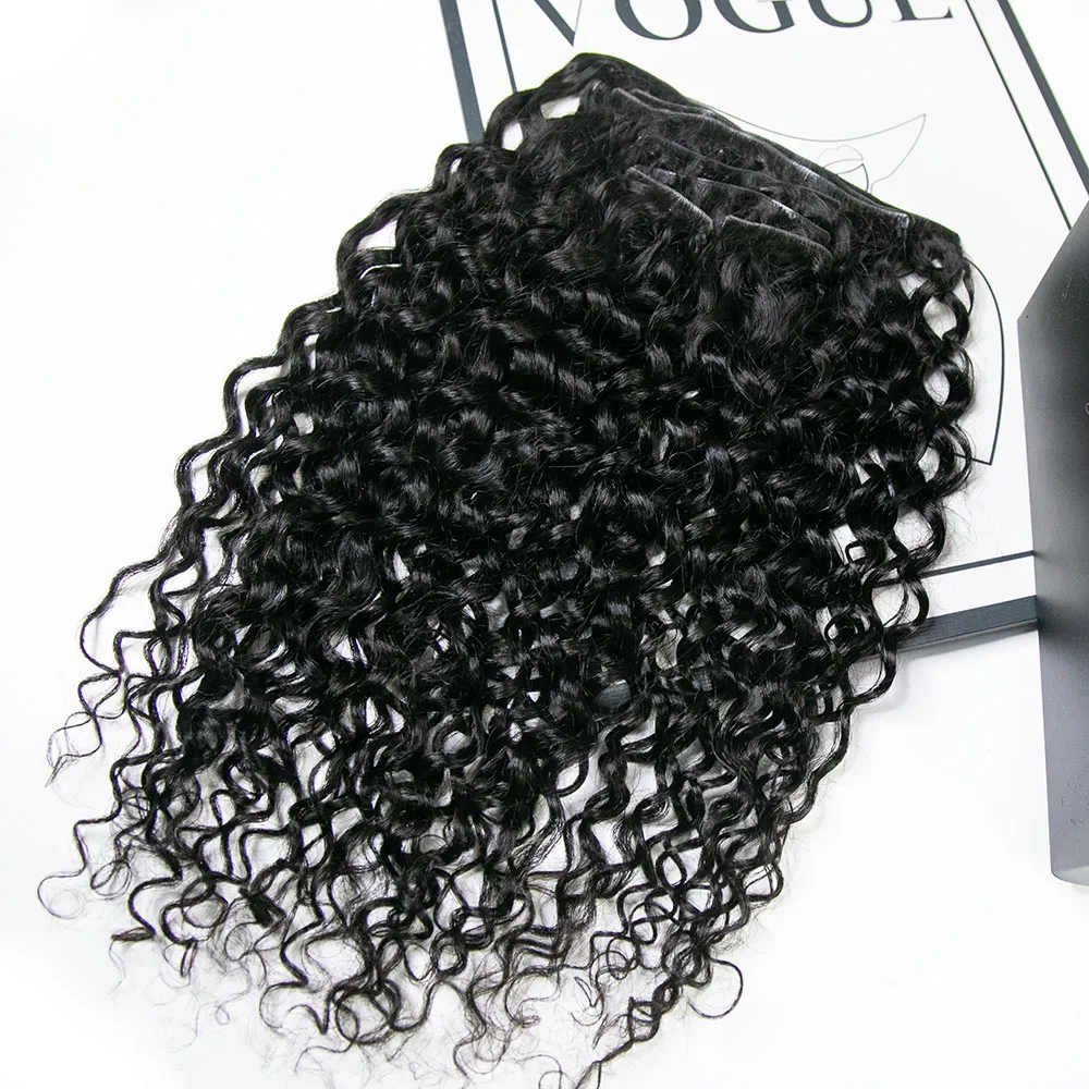 Invisible Edge Clip In Hair Extensions Water Wave - Image 5
