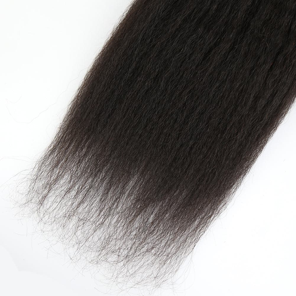 Cambodia Virgin Hair Kinky Straight Human Hair Bundles Natural Color - Image 8