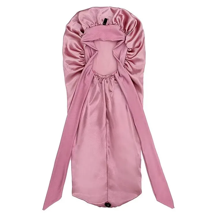 Long Satin Bonnet for Braids & Curly Hair - Image 8