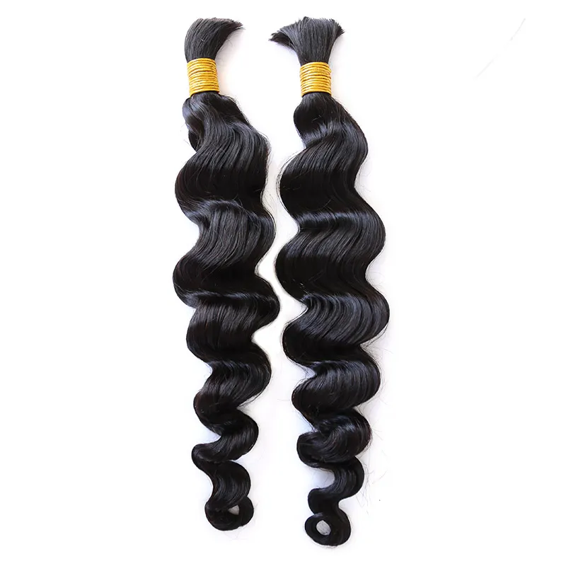 Loose Wave Bulk Hair Extensions for Braiding - Image 7