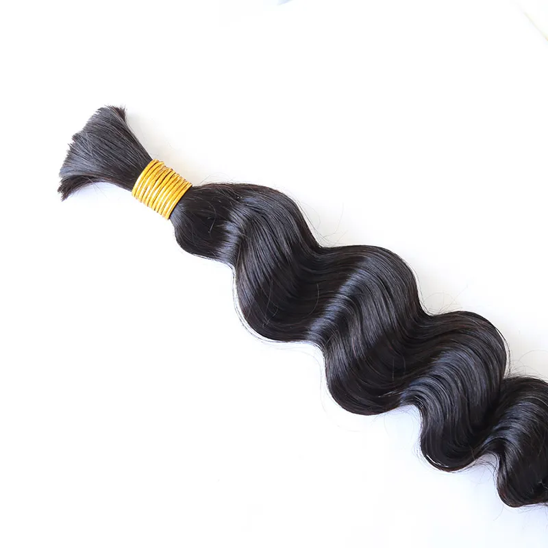 Loose Wave Bulk Hair Extensions for Braiding - Image 9