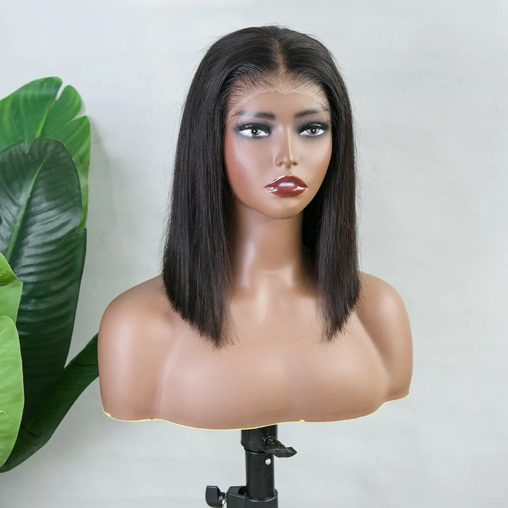 M-Cap Silky Straight Wear Go Pre Cut 9x5 HD Lace Glueless Human Hair Bob Wigs for Sale (US Customer Only) - Image 3