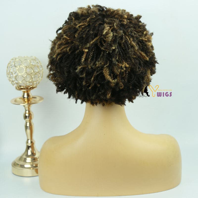Mary Afro Kinky Curly Human Hair Headband Wig - Image 16