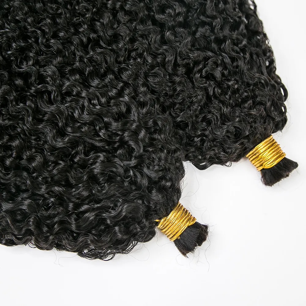 Multi-Textured Kinky Curly Bulk Hair Extensions for Braiding - Image 5