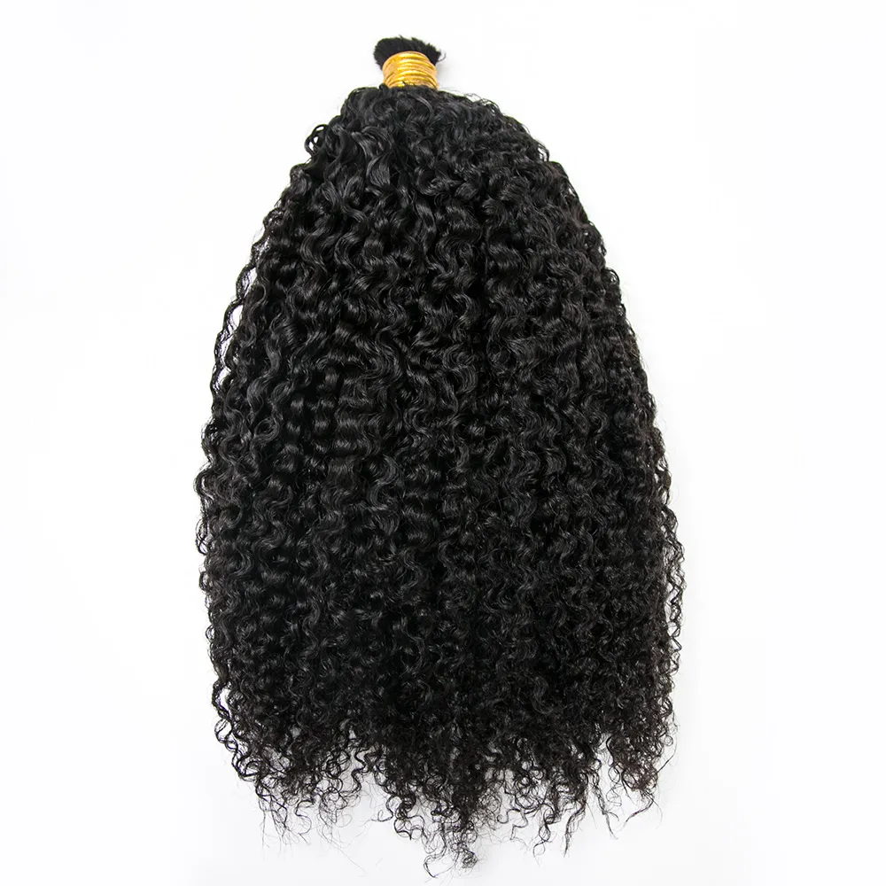 Multi-Textured Kinky Curly Bulk Hair Extensions for Braiding - Image 7