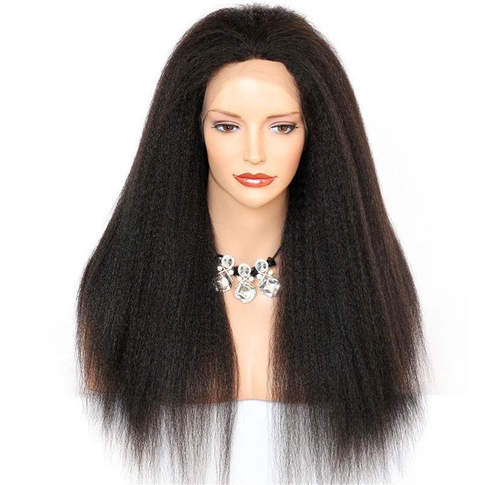 Kinky Straight Human Hair 13 x 6 Lace Front Wig AK69 - Image 5