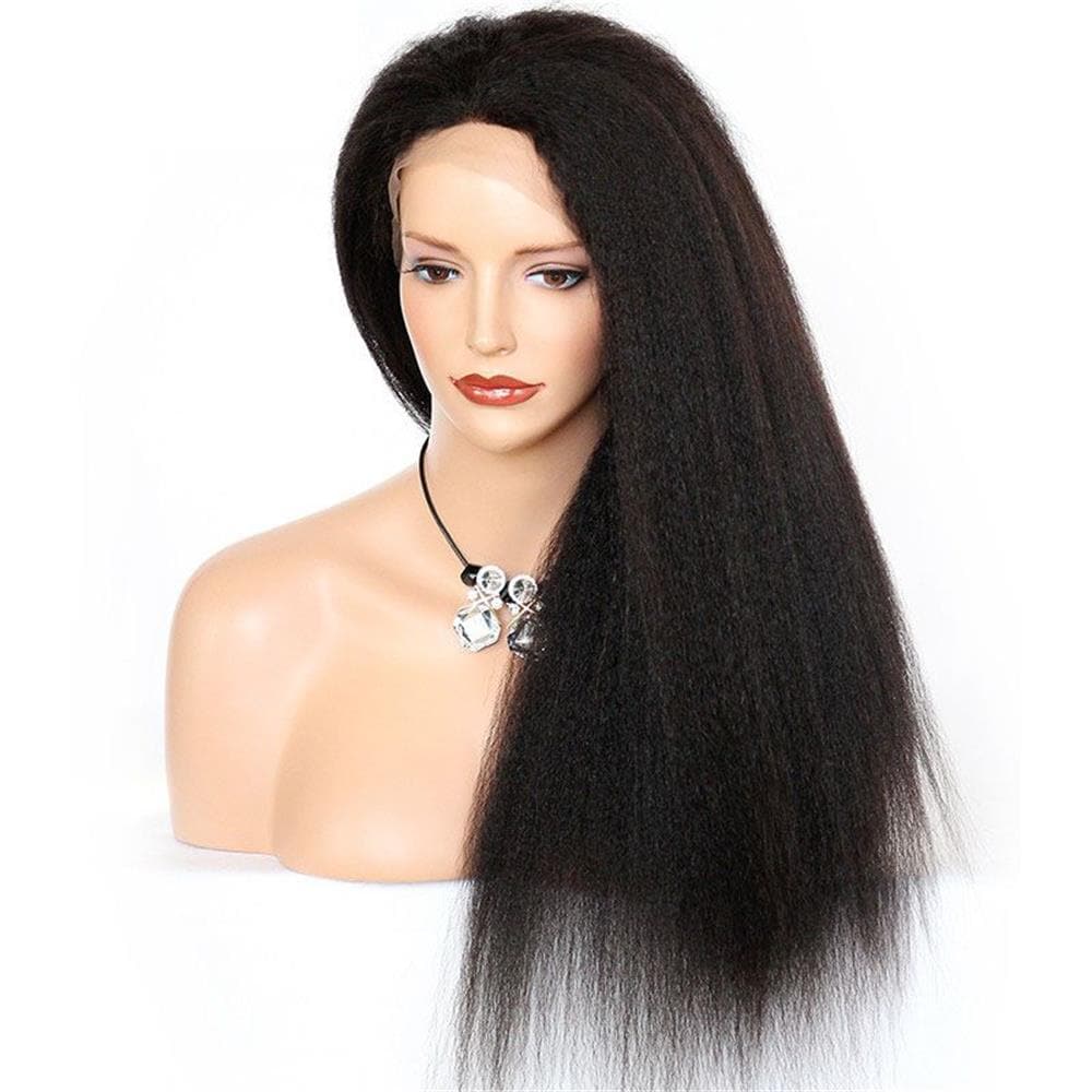 Kinky Straight Human Hair 13 x 6 Lace Front Wig AK69 - Image 7