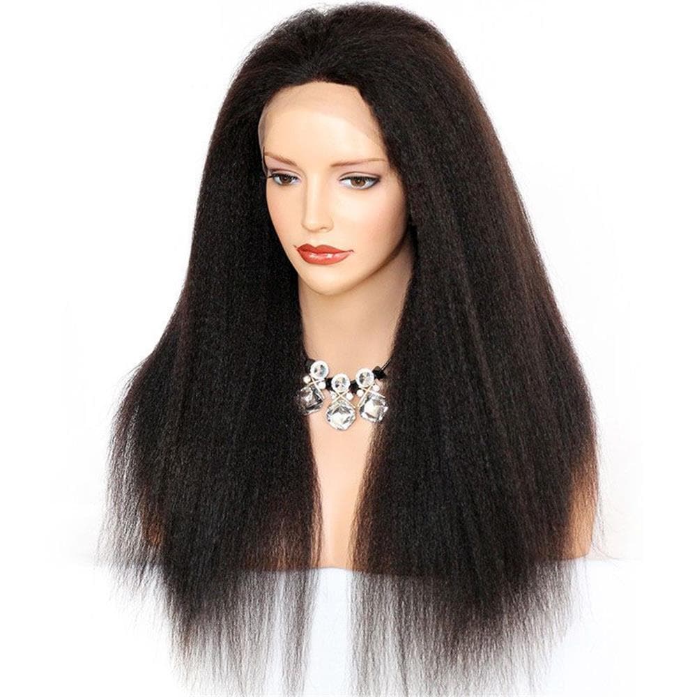 Kinky Straight Human Hair 13 x 6 Lace Front Wig AK69 - Image 9