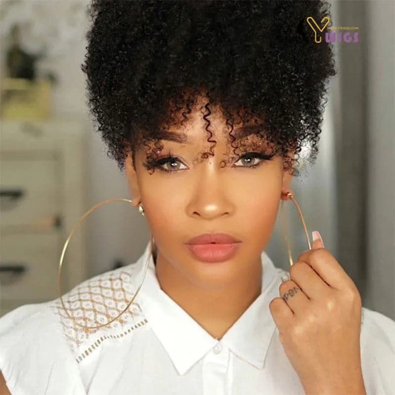 Ruth Kinky 4B-4C Human Hair Headband Bob Wig - Image 2