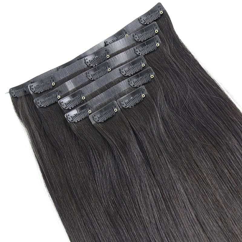 Seamless Clip In Hair Extensions Silky Straight - Image 3