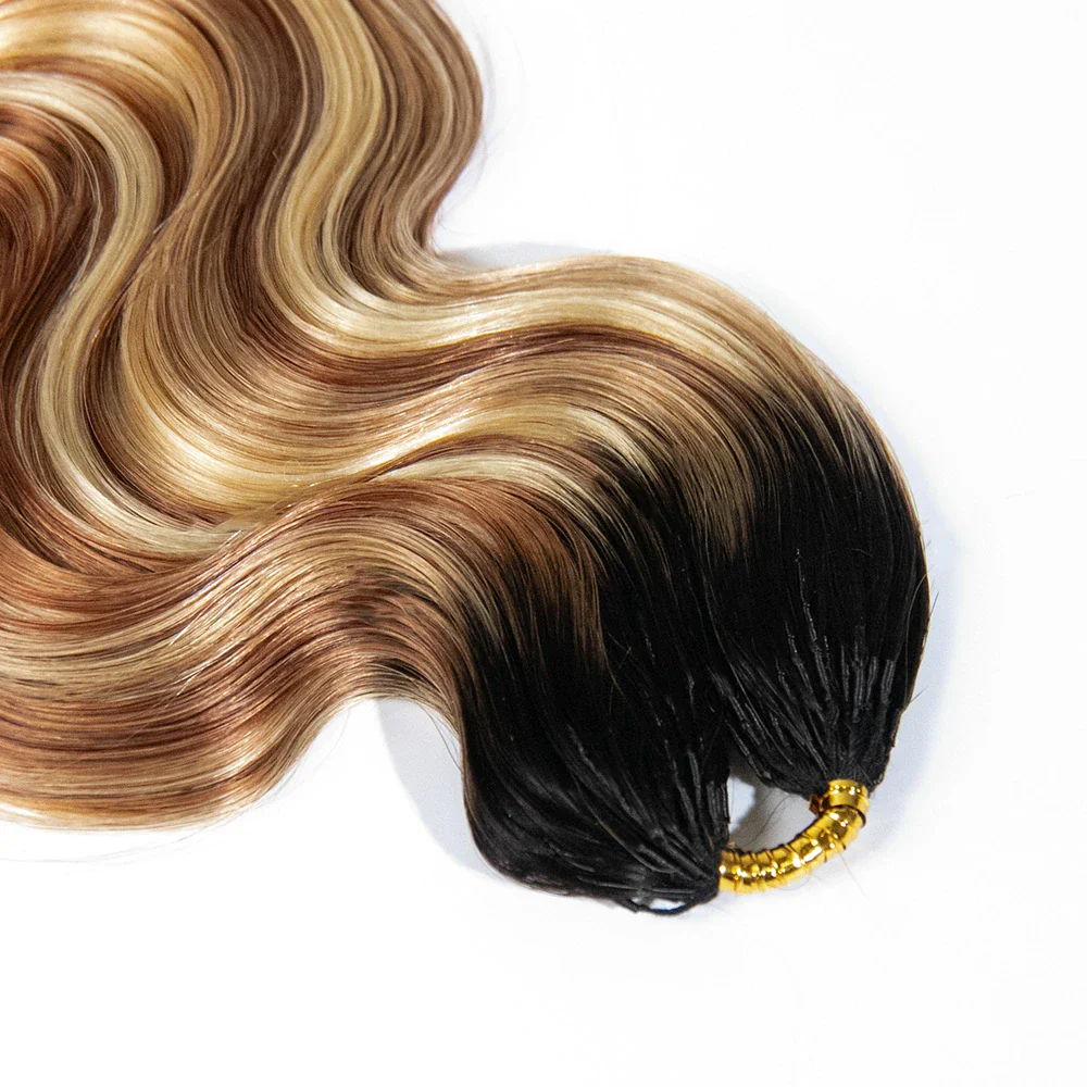 #T1B/27/30/613 Ombre Blonde Body Wave Human Crochet Hair - Image 5
