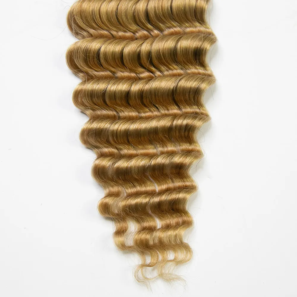#T1B/27 Ombre Blonde Deep Wave Human Crochet Hair for Miracle Knots Braids - Image 3